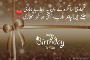 Happy Birthday Poetry in Urdu 2 Lines | Top Birthday Shayari